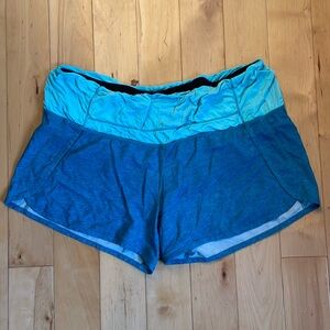 Lululemon Run Times Short 4-way Stretch Heathered Texture Printed Sea Mist Women